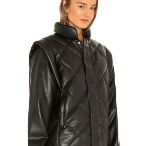 PISTOLA Callista Long Sleeve Puffer Jacket & Vest in Noir Size Small
